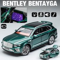 1/24 mastelio Bentley Bentayga Diecast automobilio modelio žaislas, patraukiama atgal žaislinė transporto priemonė su garso apšvietimu vaikams, mažiems berniukams, mergaitėms, dovanų kolekcija 1/24-size:21.5*8.2*7.3cm žalia