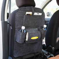 Automobilio automatinės sėdynės atlošas kelių kišenių laikymo krepšio laikiklio laikiklio kabykla 40cm*56cm tamsiai pilka spalva