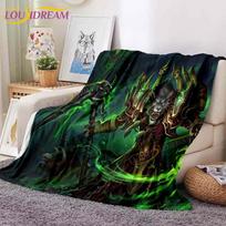 World of Warcraft antklodės Klasikinės žaidimų antklodės Art spausdintos antklodės flanelinės antklodės lovos sofai vakarėliui vaikams, suaugusiems 75x90cm