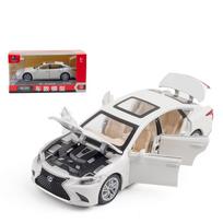 1/32 mastelio automobilio modelis, suderinamas su LEXUS LS500, berniukiško metalo žaislinio automobilio modeliavimo automobilio modelio apdaila su atsitraukimo garsu ir šviesa 16.5x7x4.5cm balta