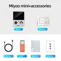 MINI PLUS nešiojamas retro rankinis vaizdo žaidimų konsolė Linux sistemos klasikinis žaidimų emuliatorius 3,5 colio IPS HD ekrano žaidimai V2 32GB balta
