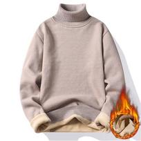 Žiemos vilnos šilti megztiniai Vyriški megztiniai megztiniai megztiniai megztiniai stori vyriški laisvalaikio megztiniai Slim Fit grynas megztinis Asian M smėlis