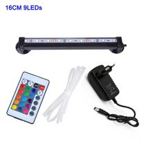 16CM 26CM 31CM 46CM 5050 RGB oro burbuliukų lempos nuotolinio valdymo pultas LED akvariumo žuvų bako lemputė 16cm 9LEDs-EU