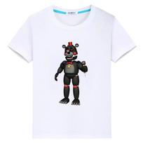 FNAF berniukas Vasaros 100 % medvilnės trumpi marškinėliai y2k vienetiniai pride marškinėliai Anime marškinėliai Animacinių filmų meškiuko triušio spausdinimo viršūnės vaikiškų drabužių mergaitėms 100 balta
