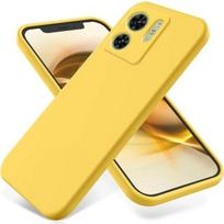 Tikras skystas silikoninis telefono dėklas, skirtas Motorola Edge 40 Neo 40 Pro G14 G54 G84 Edge 30 Ultra G73 G53 G23 G13 G22 G32 G62 minkštas dangtelis su dirželiu For Moto E22S geltona