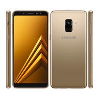 Restauruotas Samsung Galaxy A8 (2018 m) A530F Mobilusis telefonas 5,6  Aštuonių branduolių 16MP 4GB RAM 32GB ROM Su viena 1/2 SIM No charger auksas