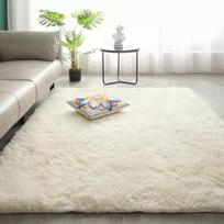 Kilimas svetainei Pūkuotas lovos kambario kilimėlis Namų dekoras Langas prie lovos Kilimai Stori kilimėliai Minkštas aksomas Aukštos kokybės kilimėlis 40x60cm(15.7x23.6In) balta