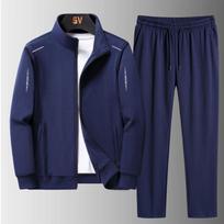 Vyriškos sportinės aprangos rinkinys Sportiniai kostiumai Dviejų dalių komplektai Homme Drabužiai Hoodies + Kelnės Kostiumas Vyriškas Gatvės apranga Hoodie Striukės Didelis dydis S tamsiai mėlyna spalva