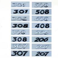 ABS Automobilio Raidės Emblema Ženklelis Lipdukas P-eug/eot 206 208 307 308 408 2008 3008 406 407 107 207 4007 4008 5008 Galinės Bagažinės Emblemos Aksesuarai 206 juoda