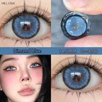 Mill Creek 2 vnt rudi kontaktiniai lęšiai spalvingi 14,5 mm Doll Eyes pilki lęšiai minkštas patogus naudoti kasmet WT:40% pilkos spalvos kosmetikos kontaktiniai lęšiai 0 mėlyna