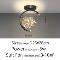 LED lubų sietynas koridoriui Miegamojo Valgomojo Prieškambaris Koridorius Galerija Restoranas Kavos salė Biuras vidaus namų šviestuvai Warm white juoda