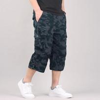 Vyriški krovininiai šortai Vasarinės laisvos laisvalaikio kelnės elastingas juosmuo Didelio dydžio lauko sportinės kelnės Trend kelios kišenės XXXXXL kamufliažas