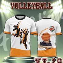 2024New Men's 3D Printing Volleyball Sport T-shirt Summer Unisex Street Fashion Sports Casual Large Round Neck Short Sleeved Top XL