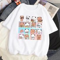 Bubu Dudu marškinėliai Moteriški Kawaii Cartoon Y2k Punk Juokingi marškinėliai Hip Hop Unisex Streetwear Harajuku Anime marškinėliai Moteriški drabužiai S