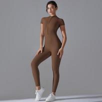 Nessaj Užtraukiamas Joga Kombinezonas Moterims Šokio Romperis Sporto Salės Viengubas Kostiumas Fitnesui Lieknas Push Up Sporto Rinkinys S kava