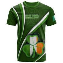 Airija Shamrock modelio marškinėliai 3D marginti marškinėliai Vyriški drabužiai Moteriški drabužiai Laisvalaikiai trumpomis rankovėmis marškinėliai O formos kaklo megztinis Viršutinis drabužis gatvėse S
