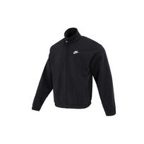 Nike vientisos spalvos logotipas Sportinė laisvalaikio striukė su stovinčia apykakle Vyriškos striukės Juoda DX0540-010 XXL