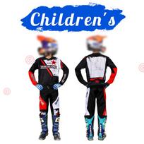 motokroso pavarų rinkinys vaikams 20 22 24 26 28 lenktyninis kostiumas MX MOTO Megztiniai ir kelnaičių komplektai Jaunimui vaikai berniukai mergaitei Motociklas BMX Visureigis dviratis Combo S-20 black