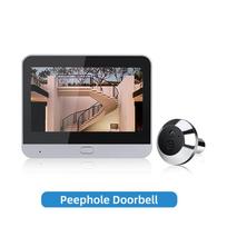 1080P „Tuya Wifi“ vidaus kamera „Peephole Doorbell PIR Motion Detection Door Viewer“ naktinio matymo 5000 mAh 4,3 colių LCD ekranas SY36 sidabras