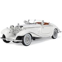 1/24 Benz 500K senovinio lydinio liejamo automobilio modelio žaislo modeliavimas su garso šviesos traukimo atgal transporto priemonių modeliai berniukų gimtadienių kolekcijoms balta