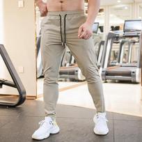 Ledinės šilko sportinės kelnės vyriškos vasaros itin plonos vėsinančios Dry Fit sportinės kelnės bėgimui kvėpuojančios kelnės Laisvalaikio kūno rengybos kojos XS chaki