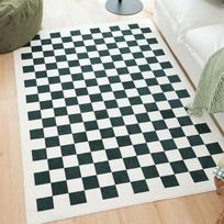 Kvadratinis languotas kilimas, plaunamas kilimas namų dekorui, plotinis kilimas su neslystančiu pagrindu, languotas kilimas svetainei, miegamajam, virtuvei 40 x60cm