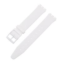 Itin plona laikrodžio apyrankė skirta Swatch odos dirželio pakeitimo kaiščio sagtis 16 mm silikoninės gumos apyrankė Raudona tamsiai juoda balta laikrodžio apyrankė balta