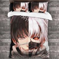 Tokyo Ghoul Patalynės Komplektas Viengulis Dvivietis Pilnas Karalienės Karališko Dydžio Patalynės Komplektas Paauglių Miegamojo Antklodės Užvalkalų Komplektai 3D Spauda Anime Vyrai Moterys 70x133cm 2pcs