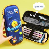 3D Cartoon Astronaut Pencil Case for Boys - Large Capacity, Perfect for Primary School Students