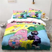 Mielas animacinis Les Barbapapa patalynės komplektas Minkštas antklodės užvalkalas Suaugusiųjų Vaikų Miegamojo Viengulio Dvigulio Karališko Dydžio Lovoje Antklodės Užvalkalas Pagalvės Užvalkalas EU Twin 135x200cm