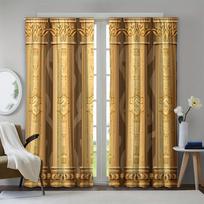 2 vnt. Vintažinės Viktorijos laikų 3D spausdinimo užuolaidos Retro raštas svetainei ir miegamajam Namų dekoras Klasikinei scenai Teatralinei aplinkai 2x50W100H(CM)&Grommet Top