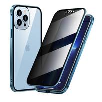 Magnetinis grūdintas stiklas, privatus metalinis dėklas, skirtas Samsung Galaxy S23 Ultra S24 S22+ S20 FE S21 Plus S22 dvipusis stiklo metalinis dangtelis Galaxy S24 Ultra mėlyna