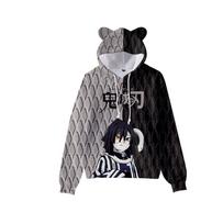 Vaikų Demonų naikintojas: Kimetsu no Yaiba 3D kačių ausų džemperis Kid M