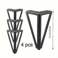 4 vnt. tvirto metalo baldų kojelės - universalios atsarginės kojelės sofoms, spintelėms ir stalams 4pcs juoda