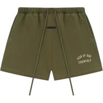 Fear of God Essentials Vilnos Futbolo Šortai Karinio Stiliaus Vyriški Apatiniai Žali 160BT242005F S
