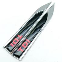 2 vnt. Metalinis TDI logotipo automobilio šoninio sparno ženkliukas emblema lipdukas lipdukai POLO PASSAT GOLF 5 6 7 MK7 MK4 MK5 MK6 1#