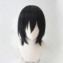 Aukštos kokybės Fiodoro perukas Fiodoro Dostojevskio kostiumo perukas, stiliaus trumpi juodi karščiui atsparūs sintetiniai plaukai, anime perukai + peruko kepurė One Size
