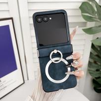 Vienos spalvos odinis magnetinis sulankstomas dėklas Motorola Razr 60 50 Ultra 40 Ultra, belaidžio įkrovimo palaikymas, atsparus smūgiams, plonas, kietas PC, žiedo laikiklis, 3 vnt. telefono dėklas Motorola Razr 60 violetinė