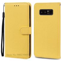 Note 8 dėklas Samsung Galaxy Note 8 dėklui N950F N950 Piniginės odinis atverčiamas dėklas Samsung Note8 dėklui Knygos tipo dangtelis Coque Fundas For Samsung Note 8 geltona