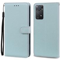 Note 11 dėklas Xiaomi Redmi Note 11 11S dėklui Odinis piniginės tipo atlenkiamas dėklas Redmi Note 11 Pro telefonų dėklams Note 11S viršelis Fundas Note 11 šviesiai mėlyna spalva