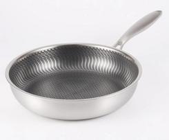 Nerūdijančio plieno keptuvė nelipni Wok keptuvė maisto gaminimui kepsnių puodas keptuvė puodas indukcinė dujinė viryklė universali virtuvės indai Outer diameter 28cm