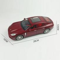 Nauja 1:18 „Porsche Panamera“ lydinio automobilio liejimo modelis, imituojantis garsą ir šviesą, atsitraukiantis automobilis, vaikų namų dekoravimo kolekcija, žaislų berniuko dovana raudona