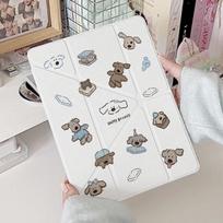 Apsauginis planšetinio kompiuterio dėklas iPad Pro 12.9/iPad Air 13 2024/iPad Air 13 2025/iPad Mini 6 7/iPad 9.7/iPad Pro 13 11/iPad 11 10.9/iPad 10.2 su dėklu rašikliui iPad Mini 6 2021 gryna
