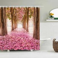 Miškas Natūralus Peizažas Dušo Užuolaidos 3D Spauda Voniai Užuolaidos Poliesterio Plaunamas Audinys Su Kabliukais Namų Dekoratyvinė Užuolaida 90x180cm-35x70in