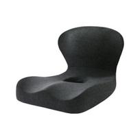 Sėdynės pagalvėlė su atlošu, atminties putų atlošas ir sėdynės pagalvėlė, ergonomiška, spaudimą mažinanti pagalvėlė biurui, automobiliui, kelionėms, ilgoms sėdėjimo valandoms tamsiai pilka spalva