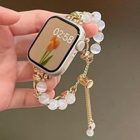 Papuošalų apyrankė Apple Watch 10 apyrankei 46 mm 42 mm 41 mm 45 mm 44 mm 38/40 mm Moterų blizganti metalinė apyrankė IWatch Series 9 8 7 6 SE Ultra 42/44/45mm auksas