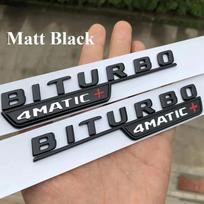 3D Automobilio Sparno BITURBO 4MATIC Ženklelis Emblema Lipdukas Mercedes C43 AMG W205 W204 E43 W213 W212 GLC43 GLE43 W166 W167 Priedams juoda