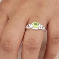 Peridoto brangakmenis 925 prabos sidabras dizainerio papuošalas rugpjūčio mėnesio gimimo akmuo žiedas CZR-6-8 4