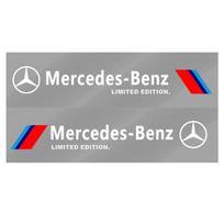 2 vnt. Automobilio 3D lipdukai Auto šoninės kėbulo sportiniai lipdukai Decals Automobilio priedai Mercedes Benz W204 W212 W176 GLC CLA GLA E C G M R S klasei AMG benz balta