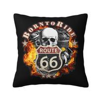 Vintažinė Route 66 pagalvės užvalkalas 40x40cm Namų dekoratyvinis Madingas Amerikietiško kelio pagalvės dekoras Svetainės kvadratinis pagalvės užvalkalas 30x30cm 12x12in